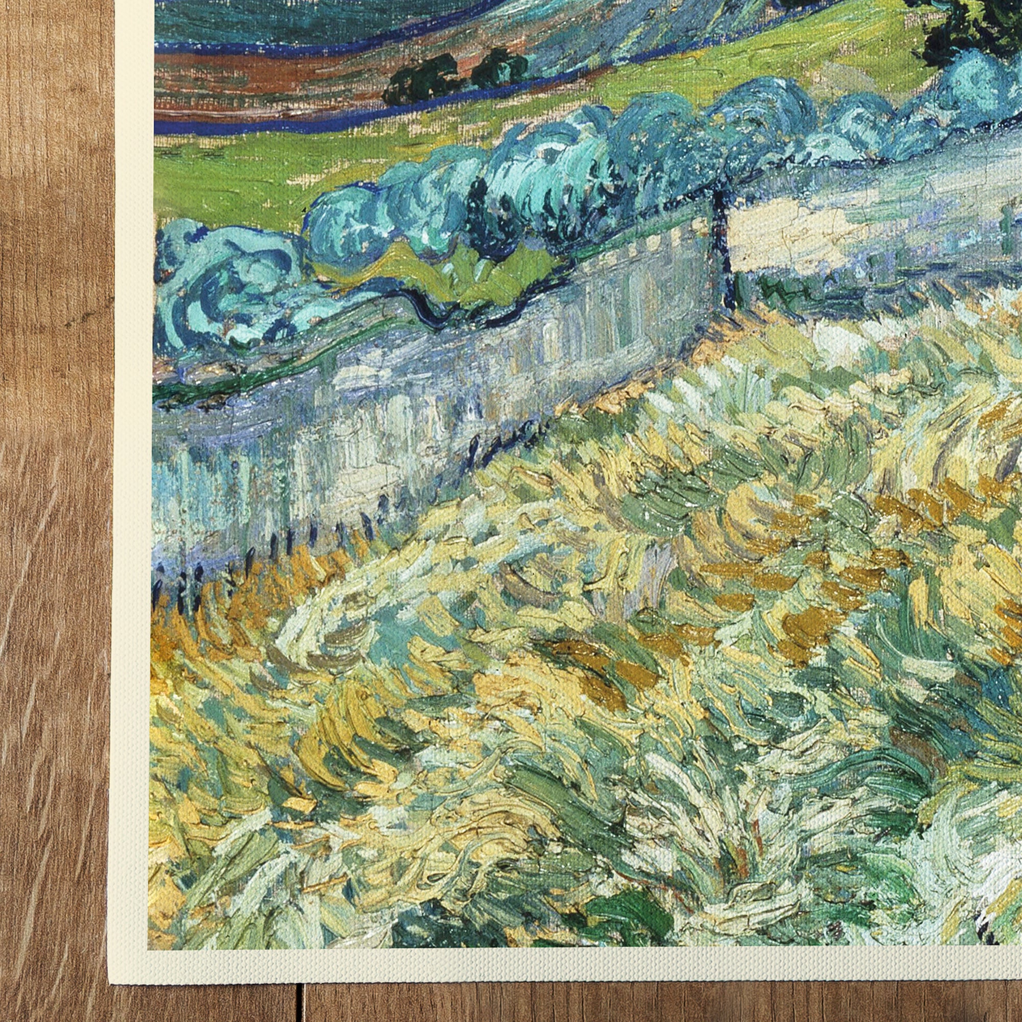 Wheat field with mountains in the background (1889)