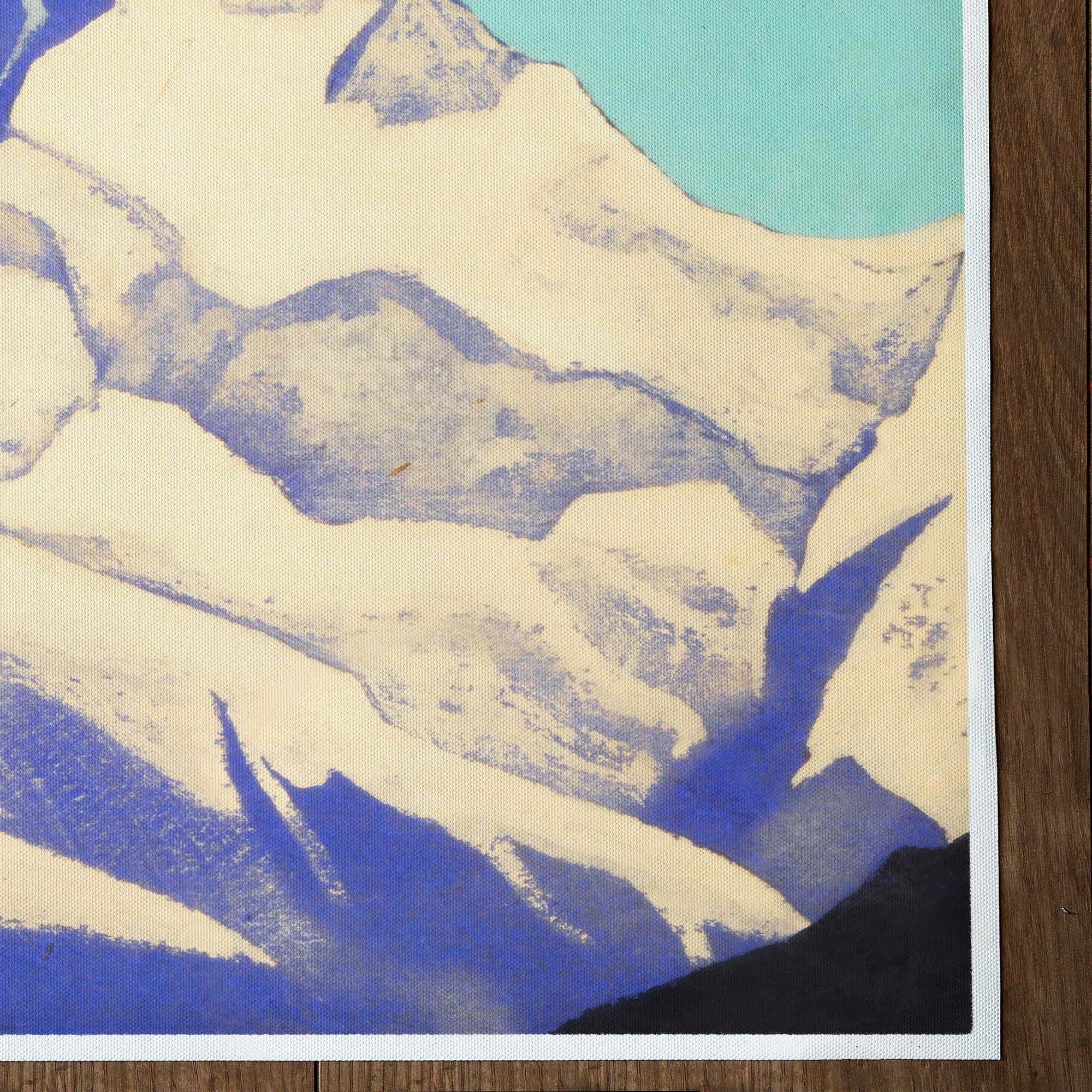 Summit of Kangchenjunga (Snow-Covered Peaks Against a Turquoise Sky) (1937)