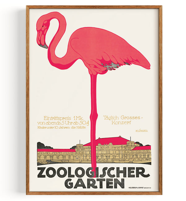 Zoological Garden Flamingo Poster (1910)