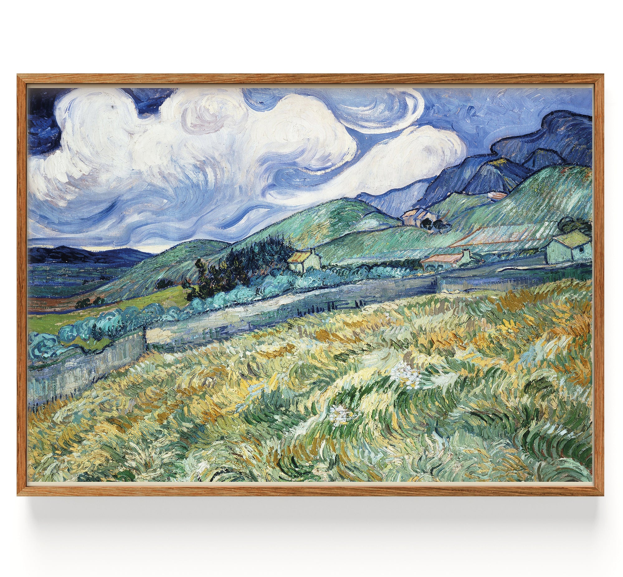 Campo di grano con montagne sullo sfondo (1889)