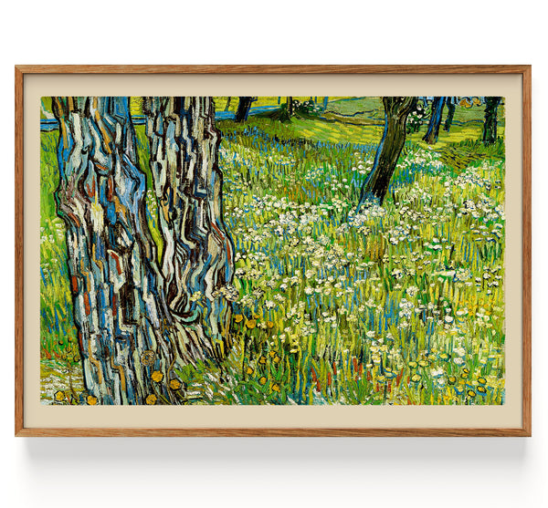 Tree trunks in the grass (1890)