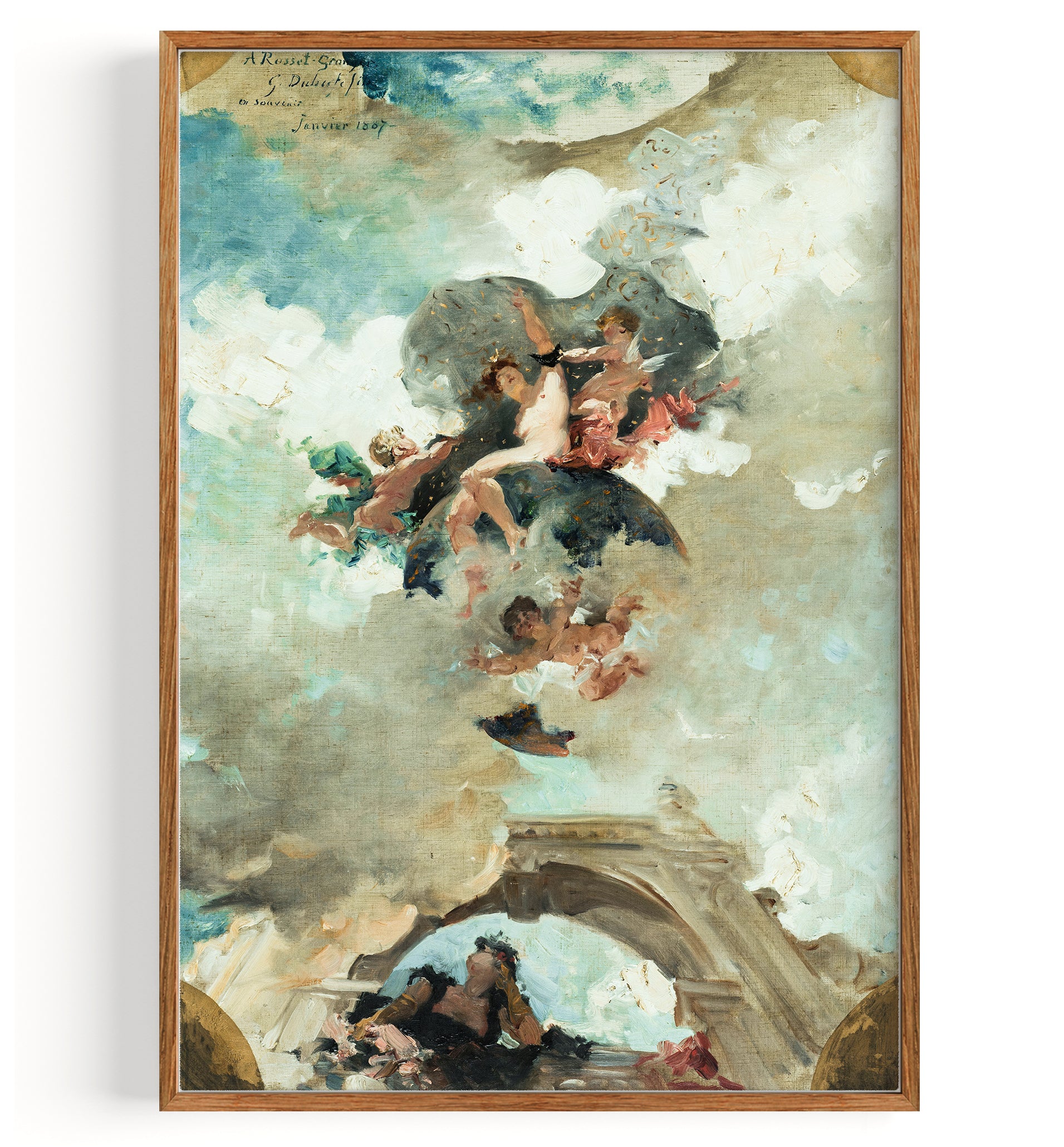 Souffler du plafond du foyer de la Comédie Les Français, Diane Reine De La Nuit (1887)
