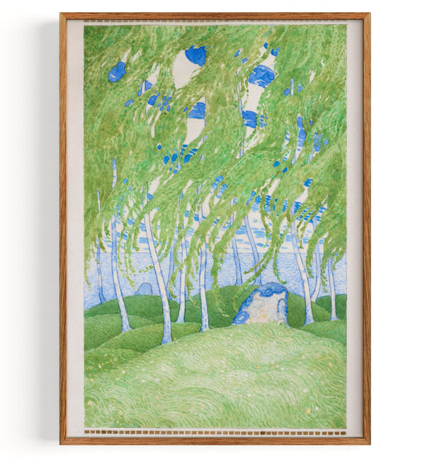 Sunlit birch grove (1875-1943)