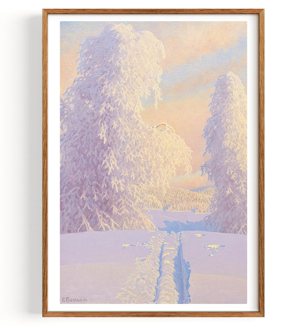 Skidspår in winterlandskap (1868-1948)