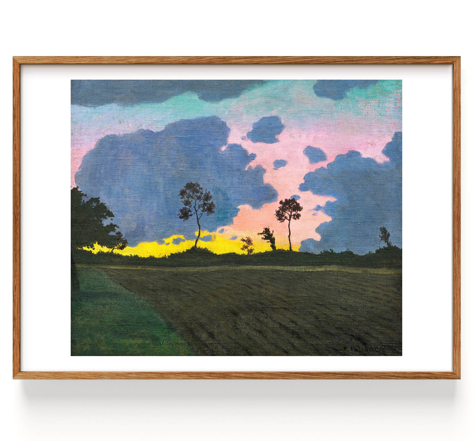 Coucher de soleil, nuages ​​bleus (1918)