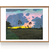 Coucher de soleil, nuages ​​bleus (1918)