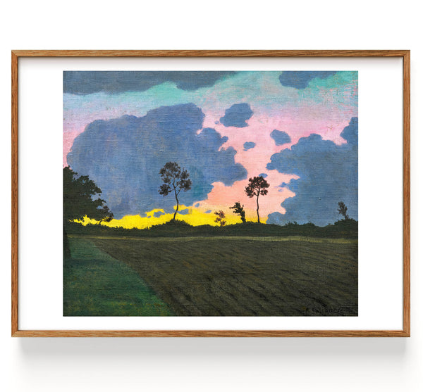 Coucher de soleil, nuages ​​bleus (1918)