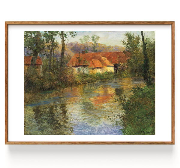 Ferme aux toits rouges sur les bords de l'Arques, fin d'été (1847-1906)