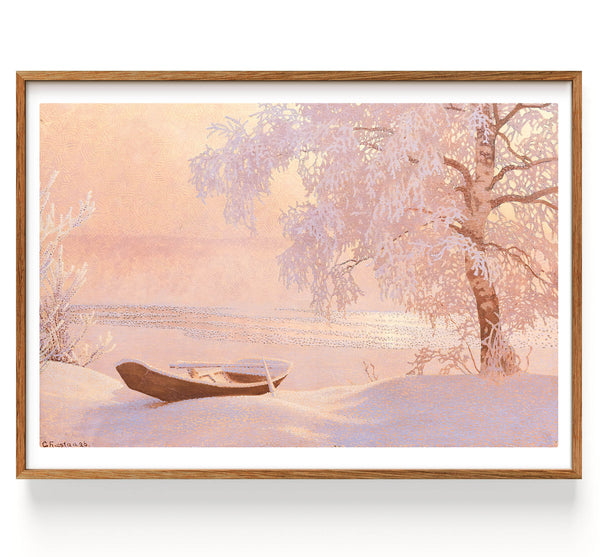 Vinterlandskap with uppdragen eka (1868-1948)