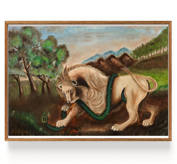 Lion dévorant un boa (1844-1910)