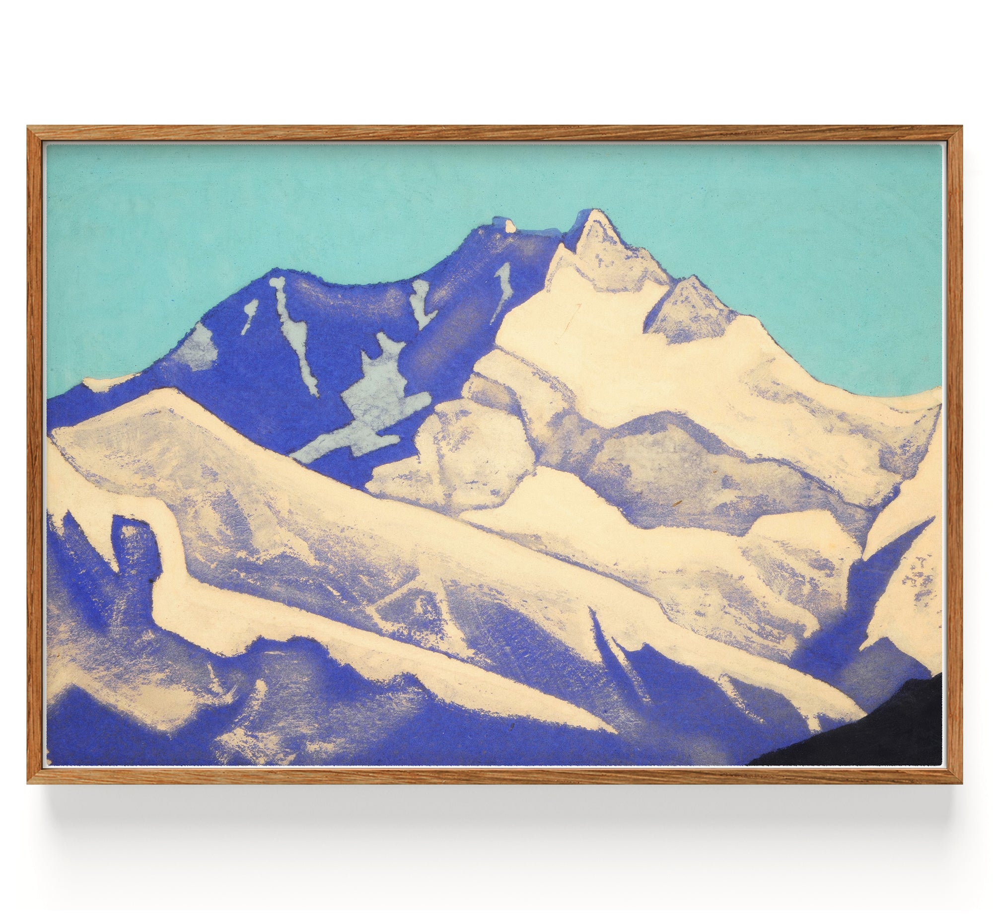 Summit of Kangchenjunga (Snow-Covered Peaks Against a Turquoise Sky) (1937)