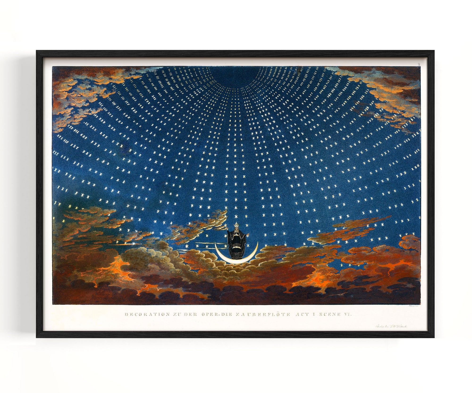 Design for the stage design for Mozart's Magic Flute (...), Karl Friedrich Schinkel (1816)